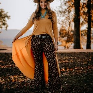 Cheetah Bell bottoms